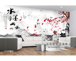 3D立體墻體電視背景藝術彩繪